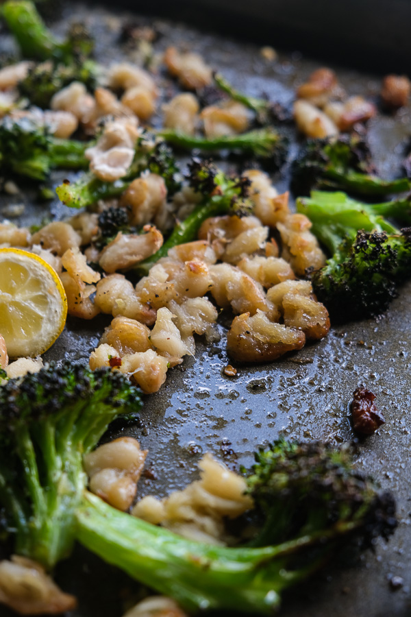 Roasted Broccoli and White Beans