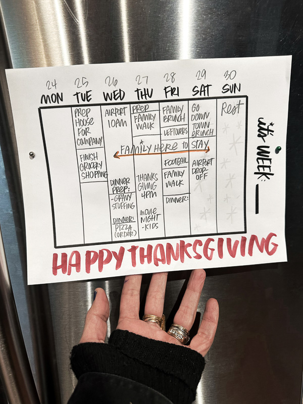 Thanksgiving Meal Prep- monthly printable in Etsy Shop