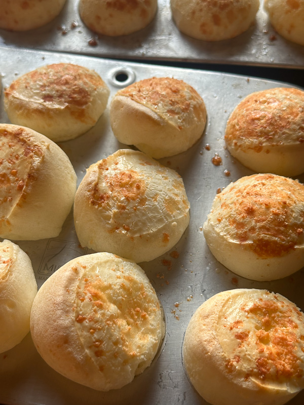 Brazilian Cheese Bread- made with mini muffin tins. Try this gluten free snack! Recipe on Shutterbean.com