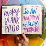 Every Blank Page is an Invitation to Play and Explore- I love lists// lettering by Tracy Benjamin