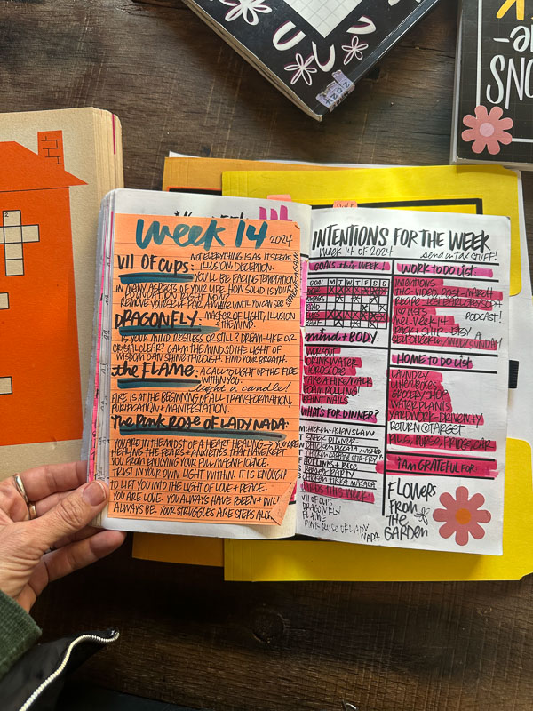 Intentions for the Week Planner- Tracy Benjamin of The Handwriting Club 