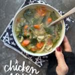 Simple Chicken Soup made with a rotisserie chicken. Find the recipe by Tracy Benjamin on Shutterbean.com