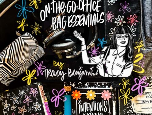 Tracy Benjamin, the creative mind behind Shutterbean and The Handwriting Club, shares her must-have essentials for working remotely. From her favorite pens to a trusty notebook, each item in her bag helps her stay organized, inspired, and ready to create anywhere. Take a peek inside and see what fuels her creativity on the go with her On-the-Go-Office Bag Essentials post on Shutterbean.com