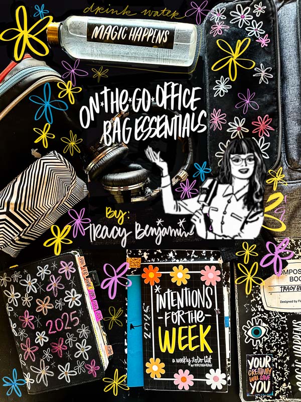 Tracy Benjamin, the creative mind behind Shutterbean and The Handwriting Club, shares her must-have essentials for working remotely. From her favorite pens to a trusty notebook, each item in her bag helps her stay organized, inspired, and ready to create anywhere. Take a peek inside and see what fuels her creativity on the go with her On-the-Go-Office Bag Essentials post on Shutterbean.com