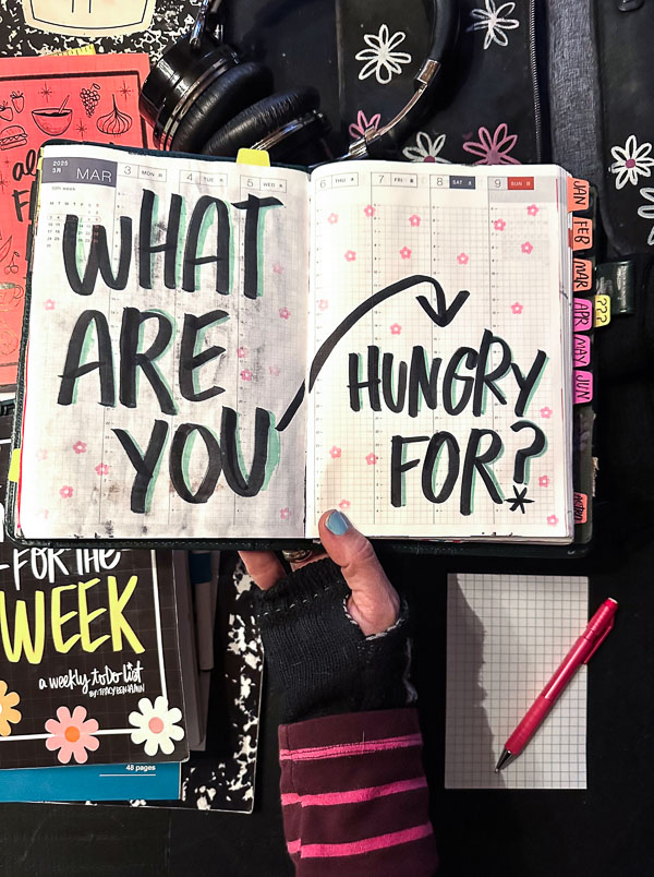 What Are You Hungry For? // I love lists Tracy Benjamin #hobonichicousin